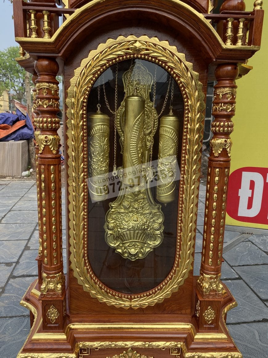 Đồng hồ tứ trụ dát vàng