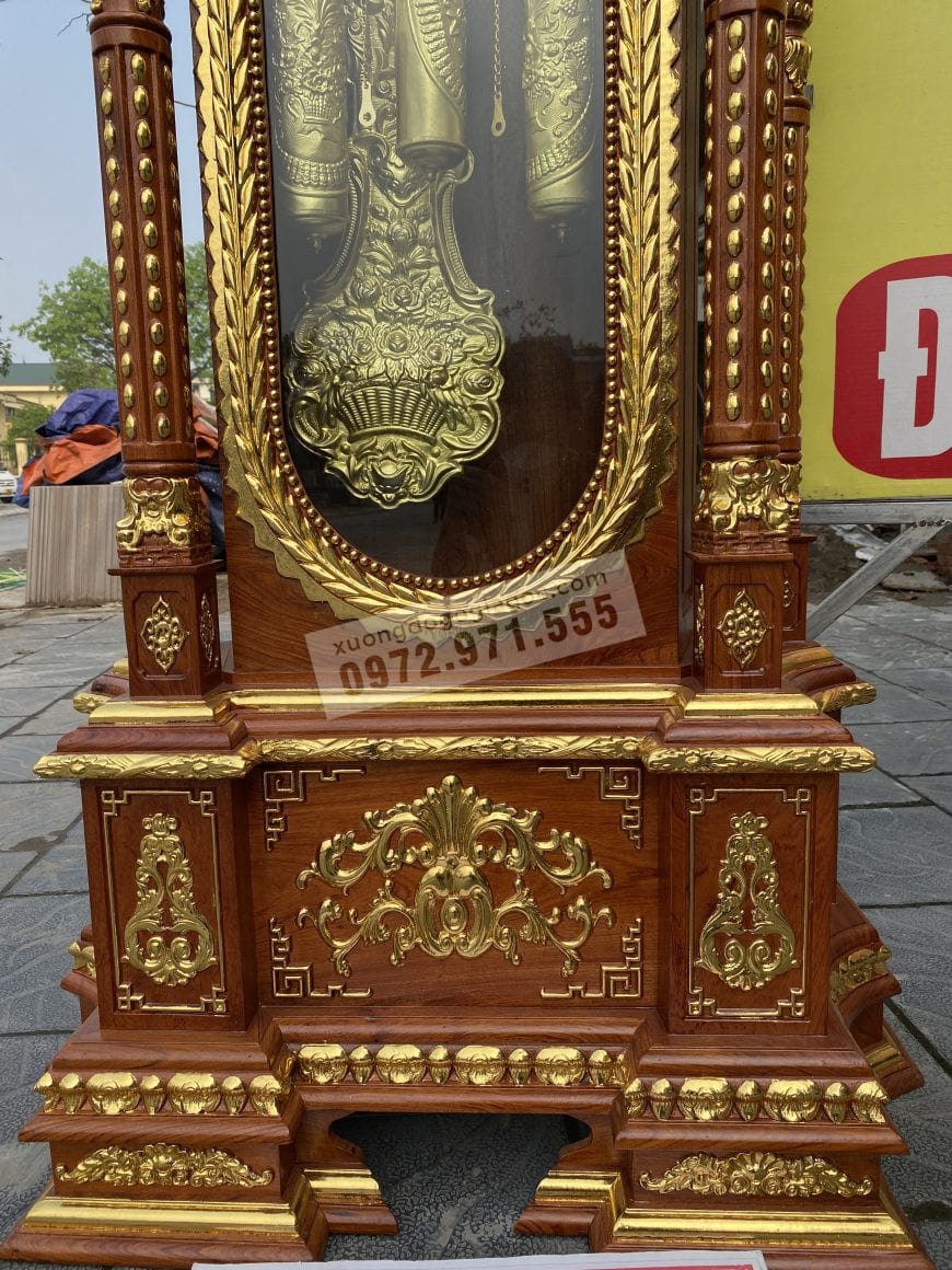 Đồng hồ tứ trụ dát vàng