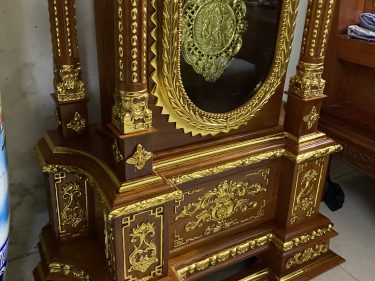 Đồng hồ tứ trụ dát vàng