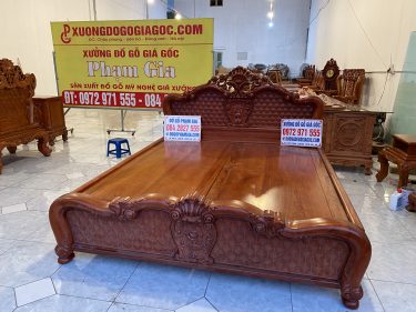 Giường ngủ gỗ hương