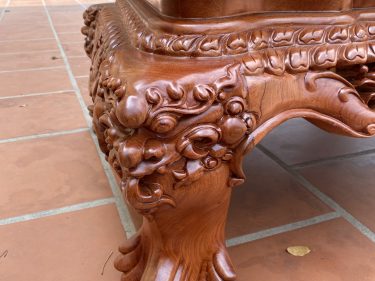 Bàn ghế rồng đỉnh gỗ hương