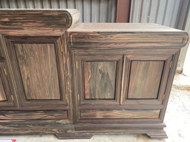 Kệ tivi gỗ mun hoa