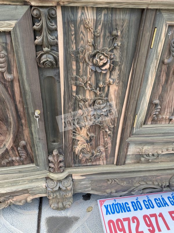 Kệ tivi hoa hồng