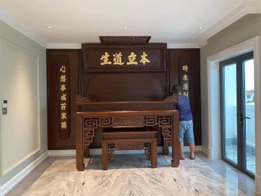 phòng thờ gỗ tự nhiên