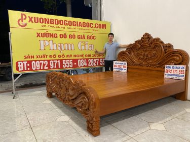 Giường ngủ gỗ tự nhiên