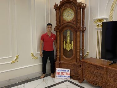 Đồng hồ tứ trụ gỗ hương