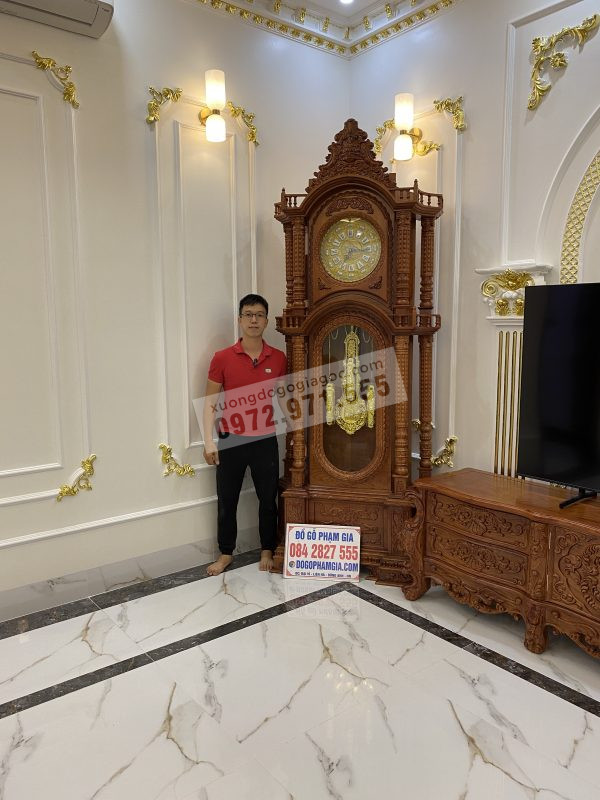 Đồng hồ tứ trụ gỗ hương