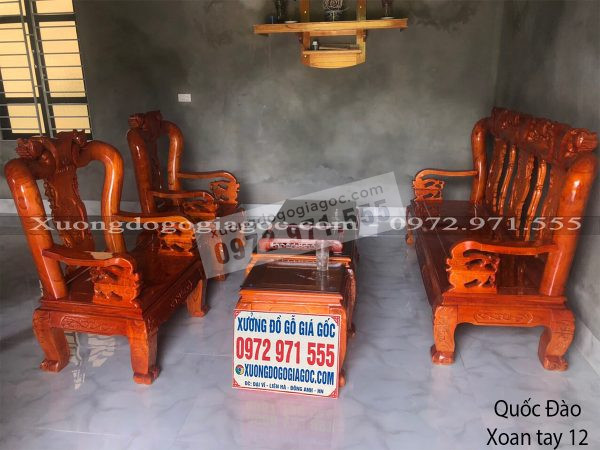 bàn ghế xoan ta tay 12