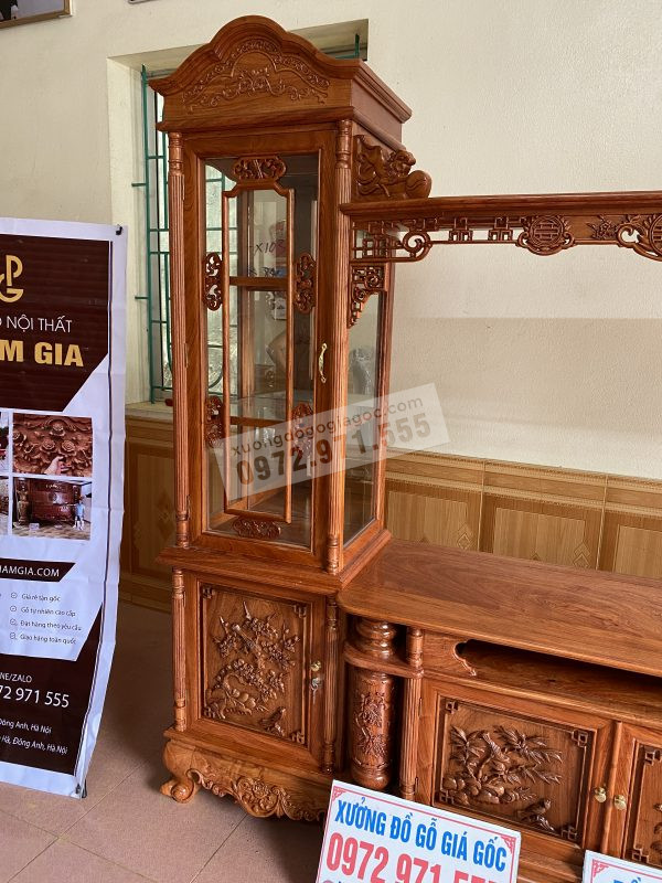 Kệ tivi kết hợp tủ rượu trang trí