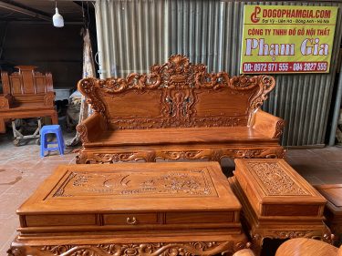 Bàn ghế hoàng gia louis Gỗ hương