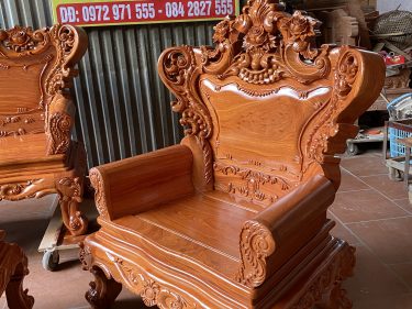 Bàn ghế hoàng gia louis Gỗ hương