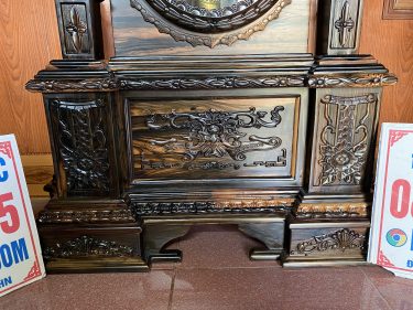 Đồng Hồ Cây Gỗ Mun hoa lào