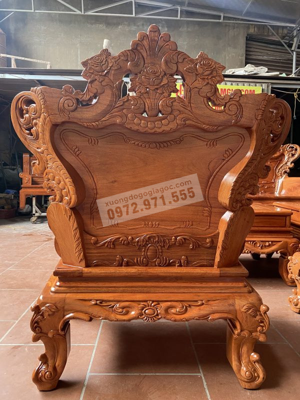 Bàn ghế hoàng gia louis Gỗ hương