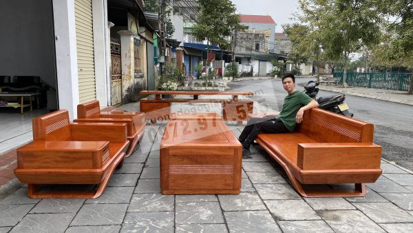 bàn ghế sofa gỗ hương