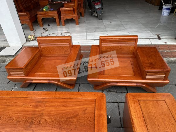 bàn ghế sofa gỗ hương