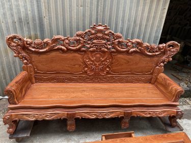 Bàn ghế hoàng gia chân 12 gỗ hương đá