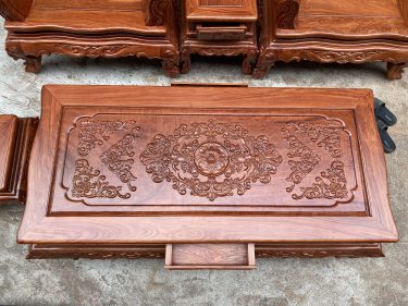 Bàn ghế hoàng gia chân 12 gỗ hương đá