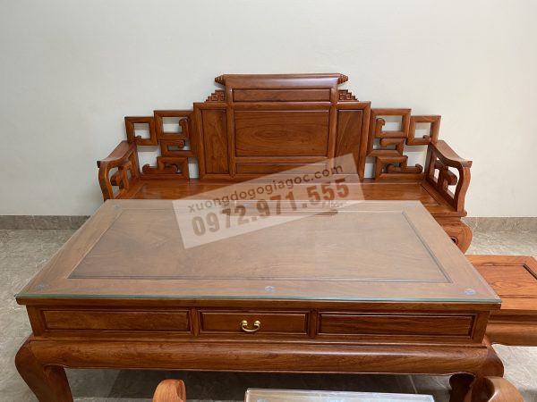 Bàn ghế phòng khách gỗ hương