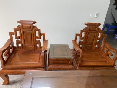 Bàn ghế phòng khách gỗ hương