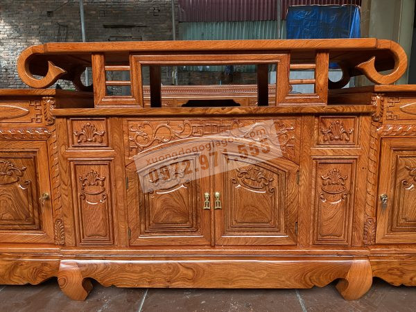 kệ tivi lồi giữa gỗ hương