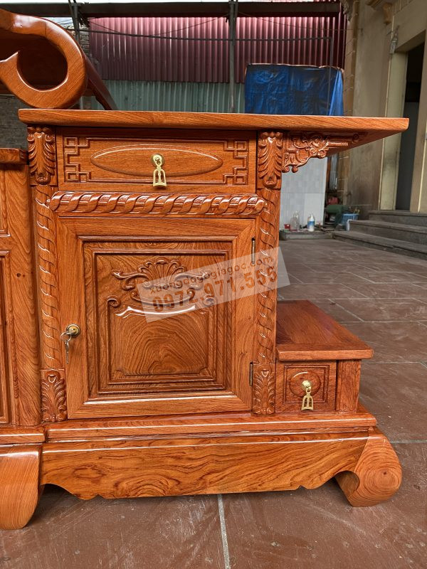 kệ tivi lồi giữa gỗ hương